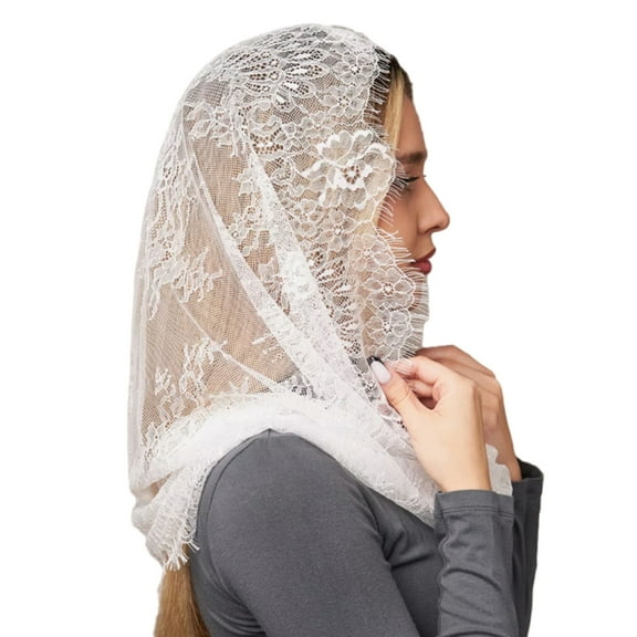 Yokua Embroidered Lace Headscarf Beautiful Big Gilrs Muslims Scarf Church Scarves