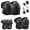 Black, variant on Vornel 6 Pack Protective Gear Set, Adjustable Knee Elbow Wrist Pads for Kids Youth Adult