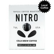 Local Topeca Coffee Nitro Cold Brew, Medium Roast, 4 Pack Liquid