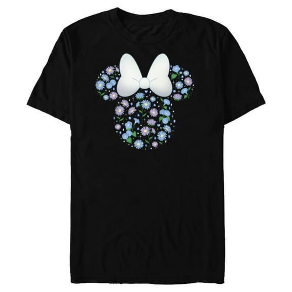 Disney Minnie Mouse September Birth Month Birthstone Flowers - Short Sleeve Blended T-Shirt for Adults - Customized-Black