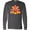 Titanium Grey, variant on Inktastic Thanksgiving Cute Football Turkey Long Sleeve T-Shirt