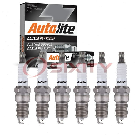 6 pc Autolite APP103 Double Platinum Spark Plugs for 1094 41-812 42 5614243 7304 Ignition Wire Secondary Fits select: 1997-2003 FORD F150, 2007-2012 FORD ESCAPE