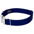 thumbnail image 5 of Country Brook Petz® Vibrant 10 Color Selection - Medium Premium Nylon Dog Collar - 1 inch Wide - Royal Blue, 5 of 7