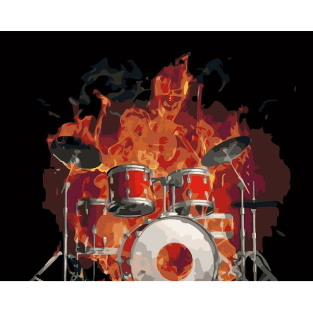 DIY Oil Painting Idiophone Cymbal Membranophone Drum Musical instrument