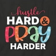thumbnail image 2 of Hustle Hard T-Shirt | Motivational Quote Black Tee Gift, 2 of 5