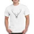 thumbnail image 2 of Deer Vector Outline Graphic Design Men White T-Shirt, Male XX-Large, 2 of 4
