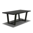 thumbnail image 3 of Grain Wood Furniture Cascais 72" Rectangular Table with Industrial Base in Black Oak Top and Base, 3 of 6