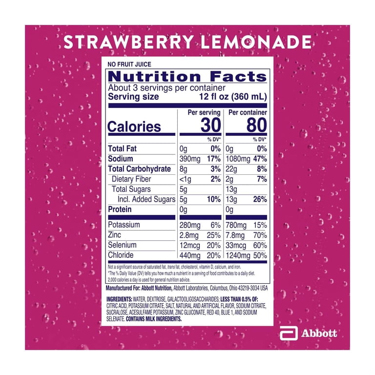 Pedialyte AdvancedCare Electrolyte Solution, Strawberry Lemonade, 1L, 4 Pack photo 6
