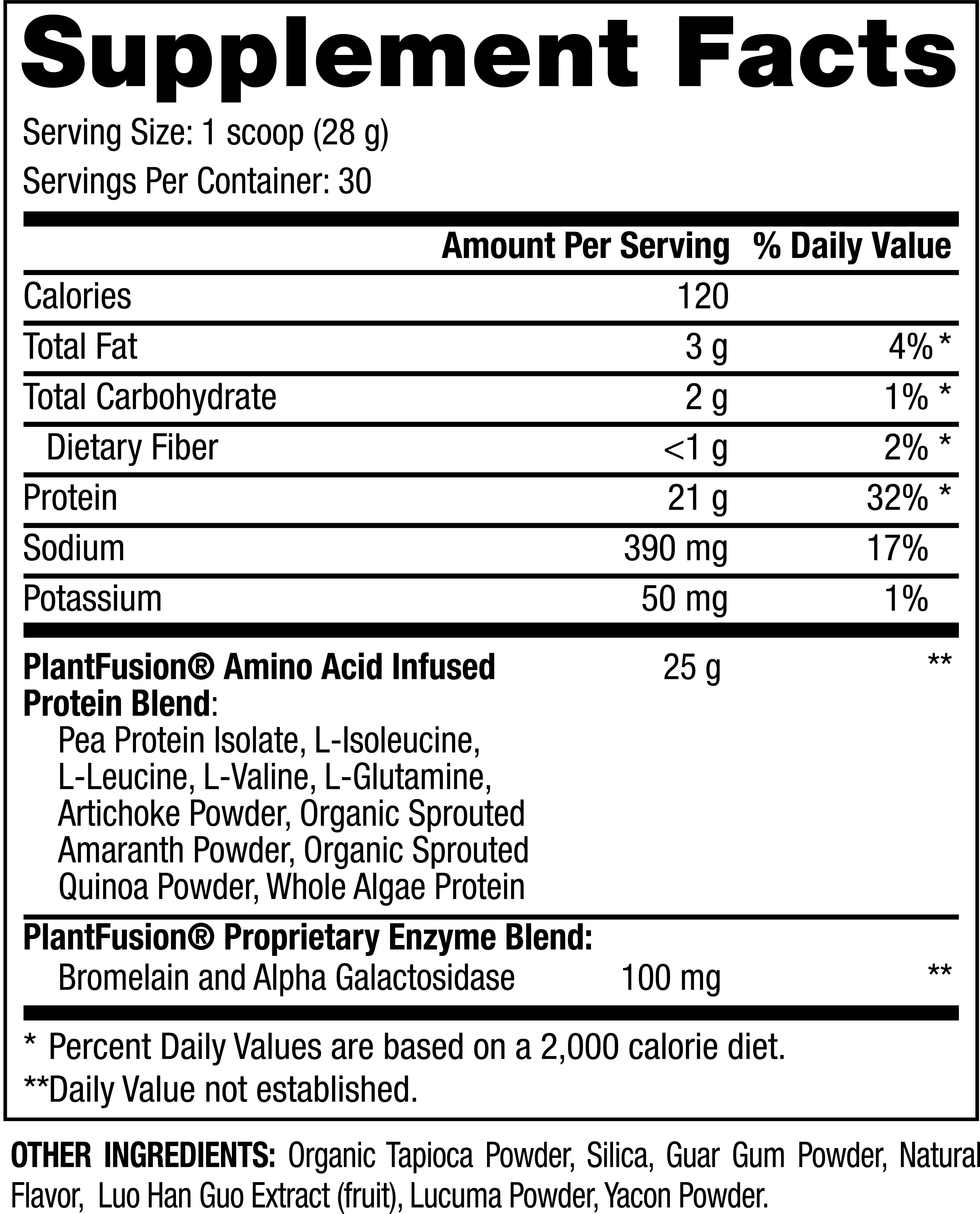 PlantFusion Complete Vegan Protein Powder, Natural, 21g Protein, 1.9lb, 29.6oz