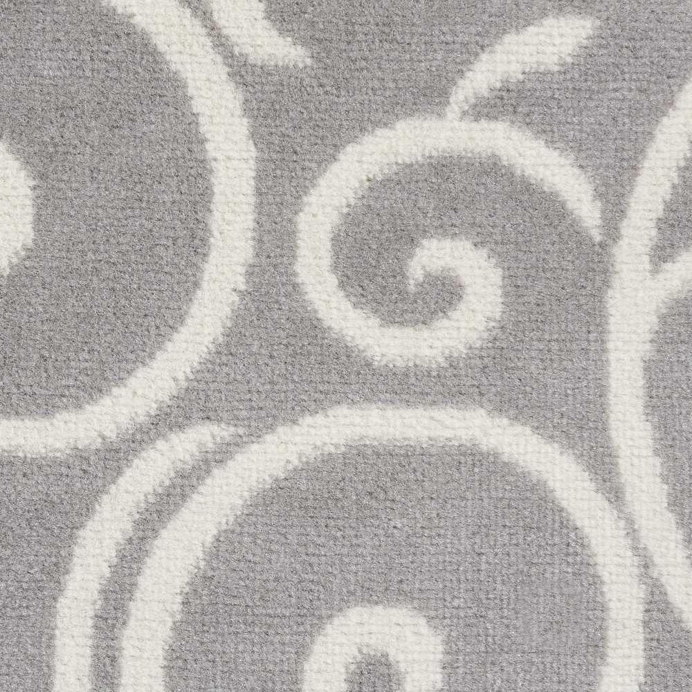Eclectic Essentials Gray Bohemian Botanical Area Rug