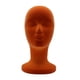 thumbnail image 2 of Soporte de exhibición de peluca de Cabeza femenina Macarena Base redonda estable Naranja Cabeza de maniquí, 2 of 8