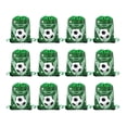 thumbnail image 3 of 12 bolsas con cordón para balón de fútbol con correa ajustable para el hombro, bolsa deportiva para gimnasio, mochila con cordón para viajes y playa Verde, 3 of 8