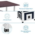 thumbnail image 7 of 4 Tiers Outdoor Cat House 45.1" Feral Cat Shelter Weatherproof Outside Enclosure for Multiple Cats, 7 of 7