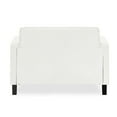 thumbnail image 4 of Furinno Brive Contemporary Tufted Loveseat, White Faux Leather, 4 of 7