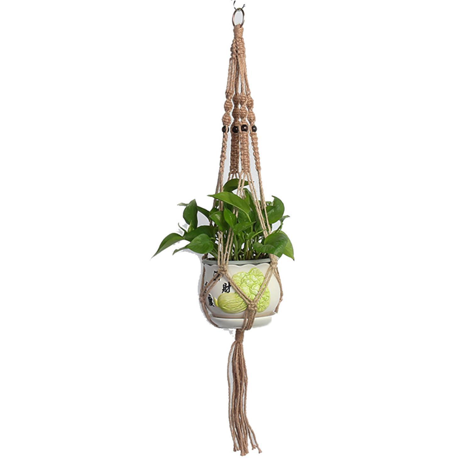 Gardening Handmade Sling Plant Hanging Flower Pot Hanging Basket Mesh