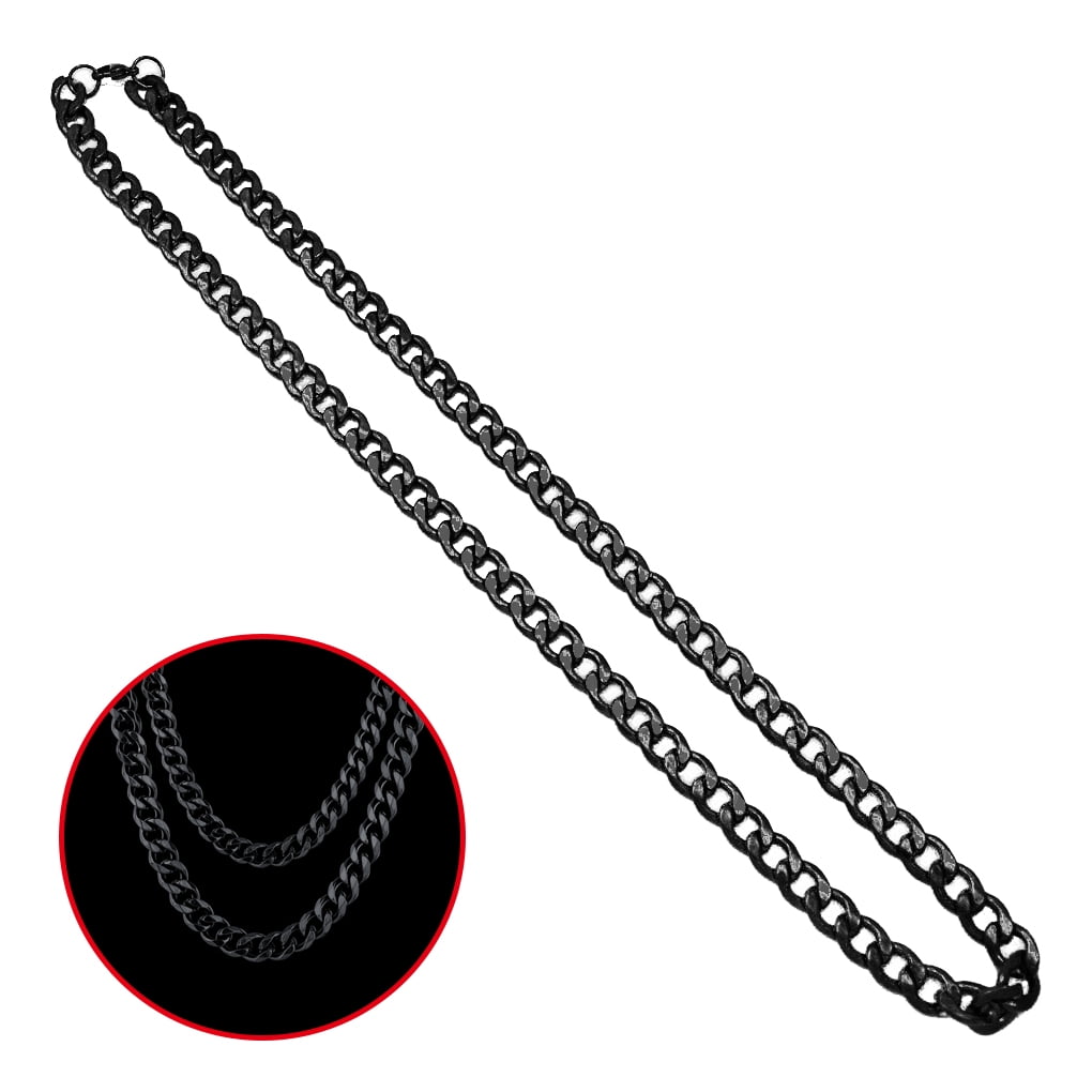 Basic Punk Stainless Necklace Men Women Curbside Cuban Cufflinks Short Necklace Vintage Black Gold Tone Solid Black 3mm X 50cm Walmart Com Basic Punk Stainless Necklace Men Women Curbside Cuban Cufflinks Short Necklace Vintage Black Gold Tone Solid Black 3mm X 50cm Walmart Com