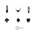 thumbnail image 4 of Máquina limpiadora de desagües, cabezal de corte combinado para trabajos de dragado, cabezal de corte, desatascador de inodoro, limpiador de desagües, Negro 7 piezas mayimx Cabezales de corte más limpios, 4 of 9