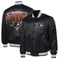 thumbnail image 3 of Men's Starter Black Philadelphia Flyers Triangle Satin Varsity Full-Snap Jacket, 3 of 3