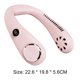 thumbnail image 3 of Ventiladores deportivos sin aspas con cuello colgante de refrigeración por aire digital LED de 3000 mAh (rosa), 3 of 5