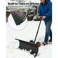 thumbnail image 6 of Soonbuy 29"/36" Snow Pusher Shovel for Driveway with Wheels, Heavy Duty Push Snow Shovel 5 Position Angled Blade, Adjustable Handle, Rolling Snow Shovels for Snow Removal for Doorway,Driveway, 6 of 8