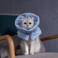 thumbnail image 3 of Foulard pour Chat en Polyester Douce et Légère avec Collier à Cordon Réglable - Protection Anti-Dérapante pour Plaies Post-Chirurgicales, Chaleur par Temps Froid, Design Élégant - Bleu Clair, Taille P (YA001K011), 3 of 6