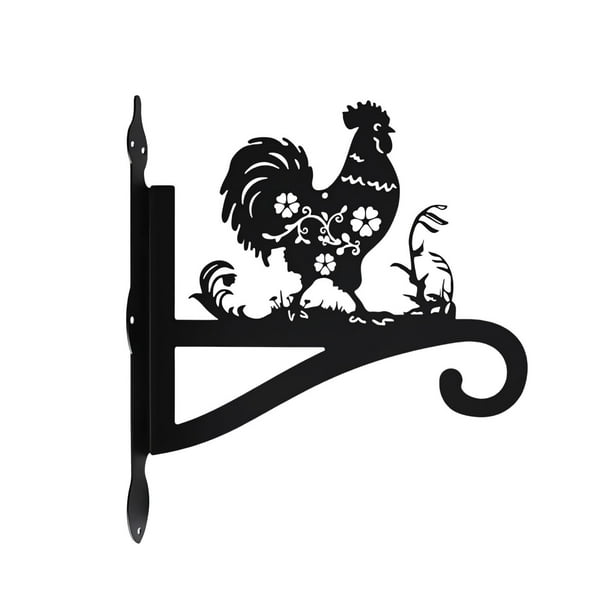 Yhmxh Organizadores y almacenamiento Candelabro de metal para patio exterior, soporte de suspensión para balcón, cesta de flores de hierro, cesta colgante, gancho para jaula de pájaros