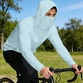 thumbnail image 6 of hlysgo Men's Sun Protection Shirt with Pockets Summer Long Sleeve Cooling Hooded Shirt for Outdoor Work Breathable Workout Hiking UV Clothing Light Blue,3XL, 6 of 8