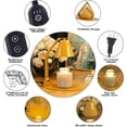 thumbnail image 4 of CFGROW Candle Warmer Lamp, Adjustable Dimmable Brightness, Timer, Top Warming, 2pcs 50W Bulb Included (Yellow), 4 of 8