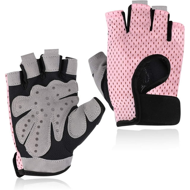 HUGFEGWE Cycling Half Fingers Gloves Driving Summer Sunscreen Fingerless Anti-UV Protection Touchscreen Cooling Ventilated Gloves Riding Full Palm Sports Non-Slip Grip Motorcycle Golf Outdoor Mittens