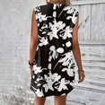 thumbnail image 6 of Womens Summer Dresses 2026 Beach Cover Up Casual Sleeveless Floral Print Tank Loose Sundress with Pocket Light Brown L, 6 of 7