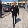 thumbnail image 6 of SUNBS Half Button Pullover Sweatshirt for Women Fall Oversized Casual Fleece Tops with Stand Collar, 6 of 8