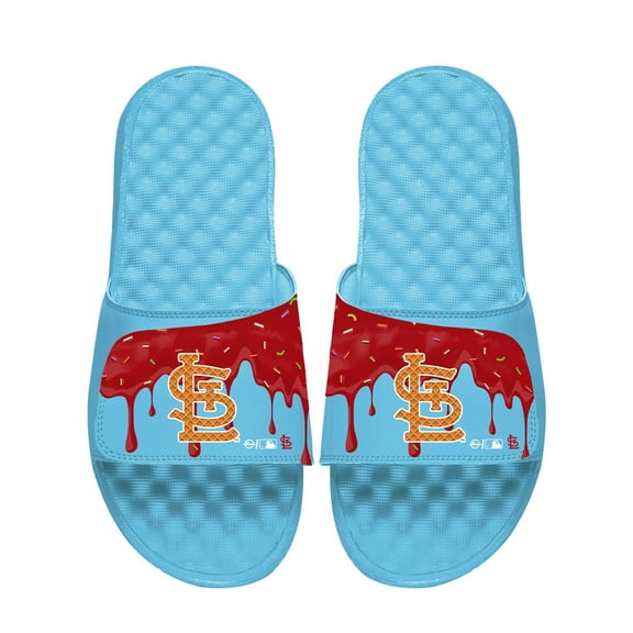 Unisex ISlide Blue St. Louis Cardinals Ice Cream Drip Slide Sandals