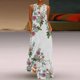 thumbnail image 2 of Gibobby Vestido Mujer Casual de Playa Verano Vestido maxi floral sin mangas con cuello en V de verano para mujer(Verde,G), 2 of 5