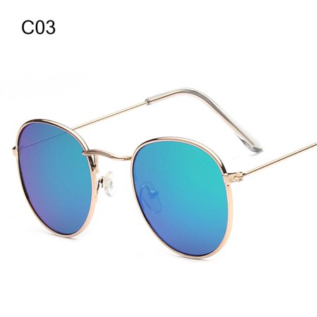 Vintage UV Protection Hippie Metal Frame Eyewear Retro Shades Round Sunglasses Sun Glasses C03