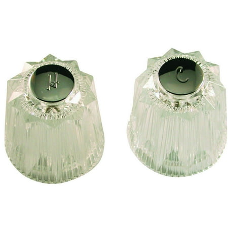 Danco Clear acrylic 2 -Handle Knob Shower Faucet Handle 2 -Pack