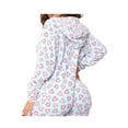 thumbnail image 4 of Qiylii Female Nightwear Jumpsuit,Floral Print Long Sleeve Zipper Hooded Jumpsuit, 4 of 5
