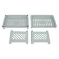 thumbnail image 3 of Desk Organizer, Heavy Duty Space Saving Hollow Design Desktop Cosmetic Rack PP Easy Assembly  For Home, 3 of 8