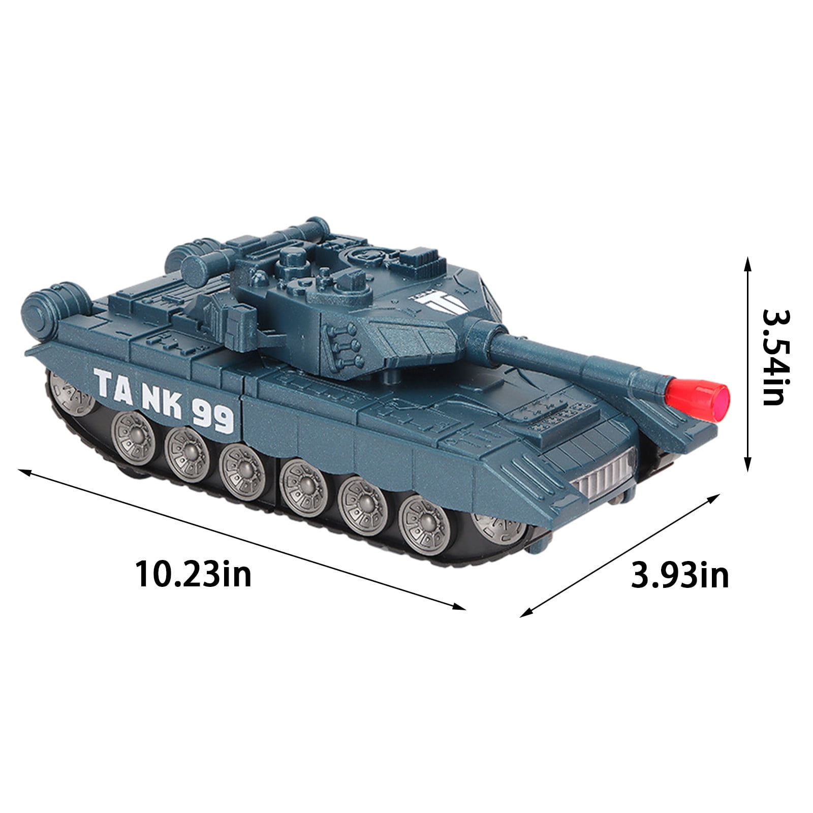 Fufafayo 2Pcs Universal Deformation Tank CarToy, Transforming Robot Vehicle with Light and Sound, Simulation Model Glow in The Dark, Tracked Wheels Motorized Action Figure for BoysKidsGift