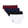 thumbnail image 4 of Charmo Womens Hipster Underwear Cotton Soft Stretch Hipster Assorted Solid Laidies Panties 4 Packs, 4 of 6