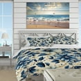thumbnail image 3 of DESIGN ART Designart "White And Blue Chrysanthemum Tranquility" White Floral bedding set with shams Twin, 3 of 5