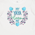 thumbnail image 4 of Inktastic My Yaya Loves Me with Hearts and Flowers Boys or Girls Baby T-Shirt, 4 of 5