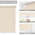 thumbnail image 2 of LazBlinds No Tools No Drill Cordless Roller Shades, Light Filtering Roller Blinds for Windows, Thermal Insulated UV Protection Roll Up Window Blinds and Shases, 32'' W x 72'' H, Beige, 2 of 5