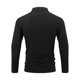 thumbnail image 4 of Blusa y camisa de manga larga con cuello vuelto para hombre, camisa deportiva de color liso con solapa y botones, blusa de poliéster de manga larga con solapa para hombre, 4 of 8