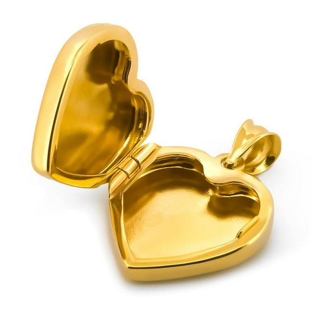 Dije Relicario Corazón 1.6 cm Oro Sólido 14k