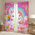 thumbnail image 2 of Manfei Kawaii Rabbit Curtains Pack of 2 (42x84 Each),Colorful Dinosaur Egg Curtains Blackout,Rinbow Candy Bedroom Curtains For Girl Kids,Super Cozy Room Decor, 2 of 6