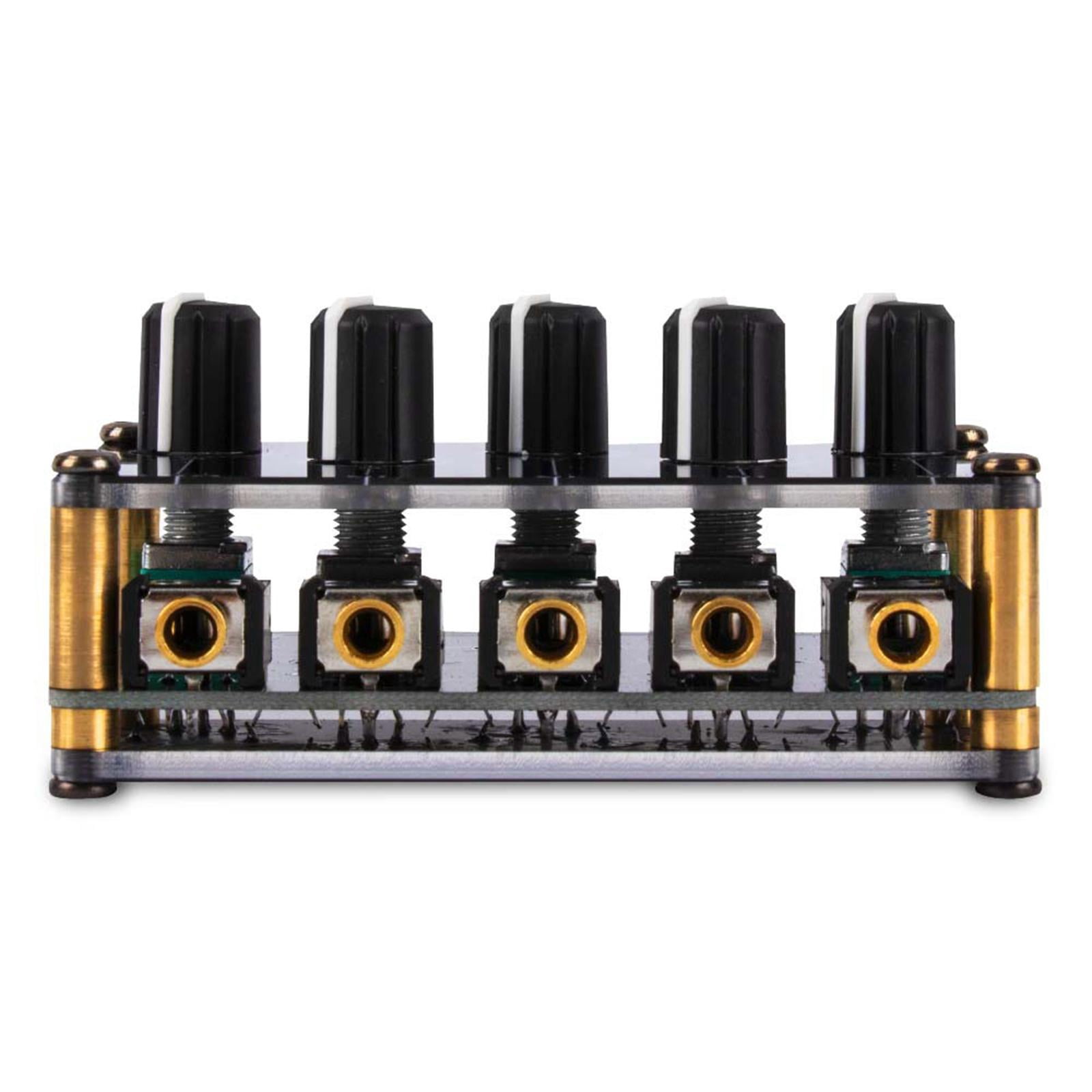 LeeQinersw Mini Stereo 4 Channel Line Mixer Professional Audio Mixer Low noise Portable for