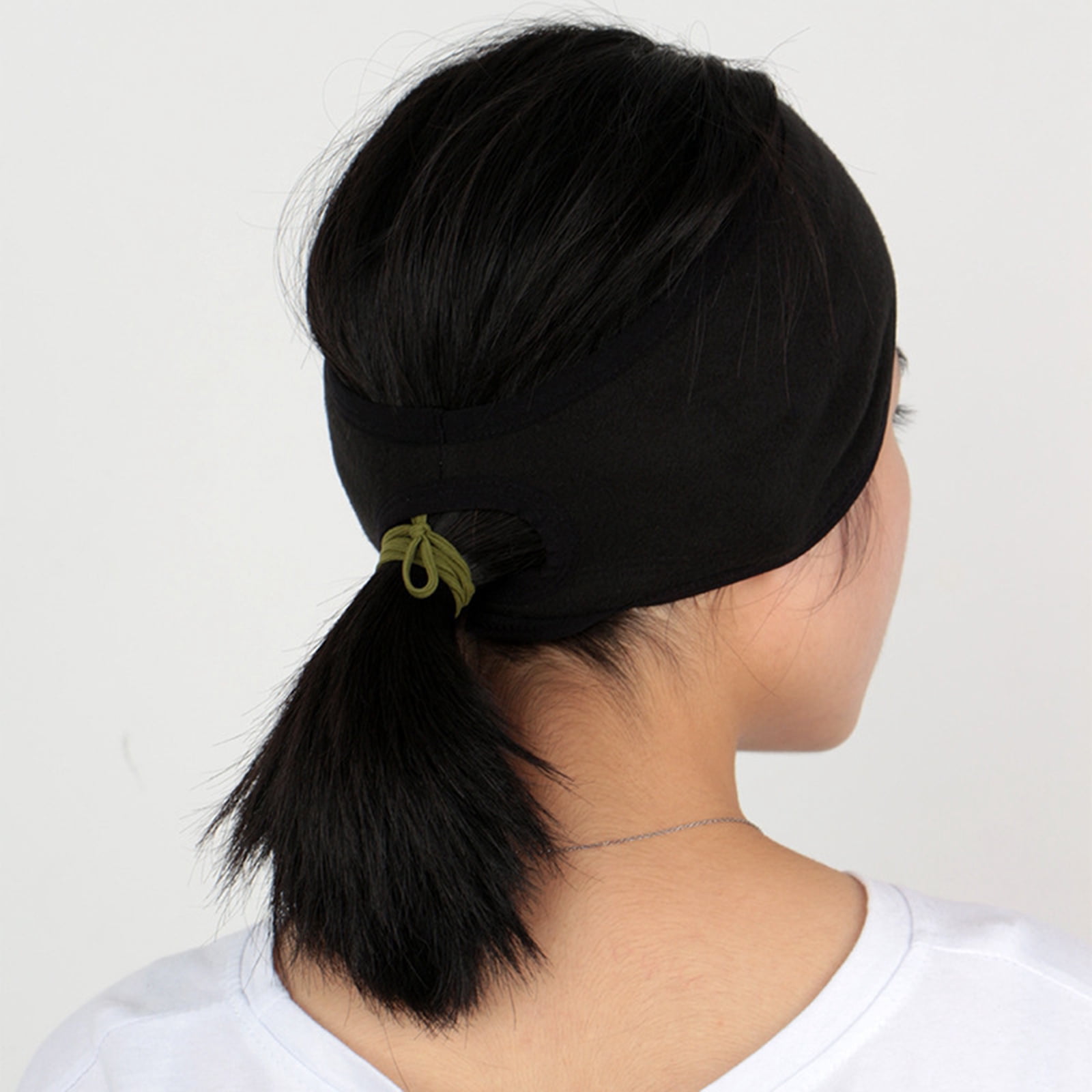 Women's Ponytail Headband Fleece Winter Running Headband home and