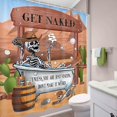 thumbnail image 4 of 4 PCS Funny Skull Skeleton Shower Curtain Set 72Wx72H, Bath Rug, Toilet Lid Cover, U Shape Mat, Gothic Spooky Cool Unique Halloween Bathroom Set Quick Dry Dirt Resistant Accessories Bath Dec, 4 of 5