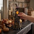 thumbnail image 3 of Clearance! Halloween Indoor Decorations, Autumn Witch Night Light Lamp, Resin Statue Light Up Figurine Desktop Decoration for Bedroom Living Room, Gothic Harvest Home Halloween Decor Gift, 3 of 3