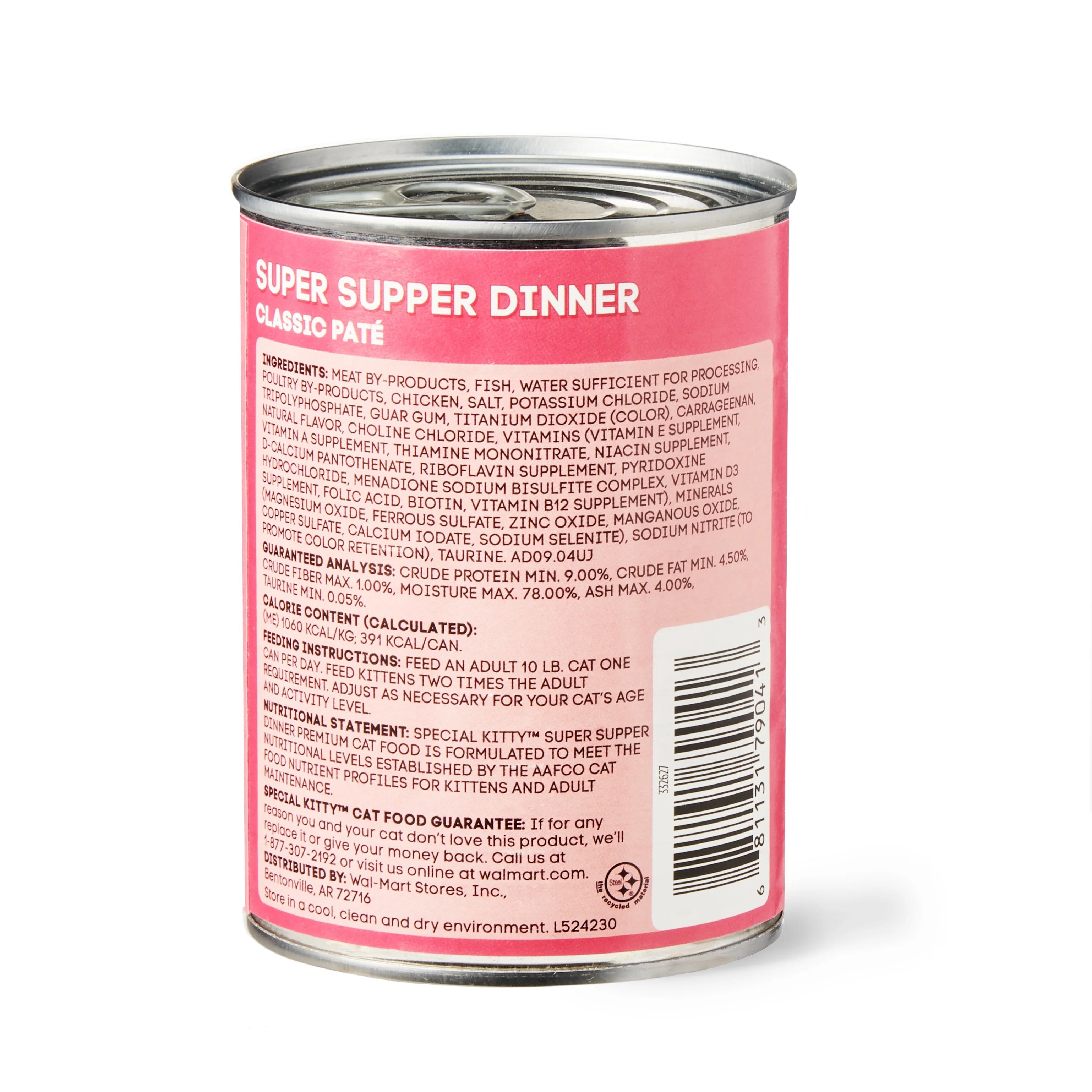Special Kitty Super Supper Dinner, Classic Pate Wet Cat Food, 13 oz